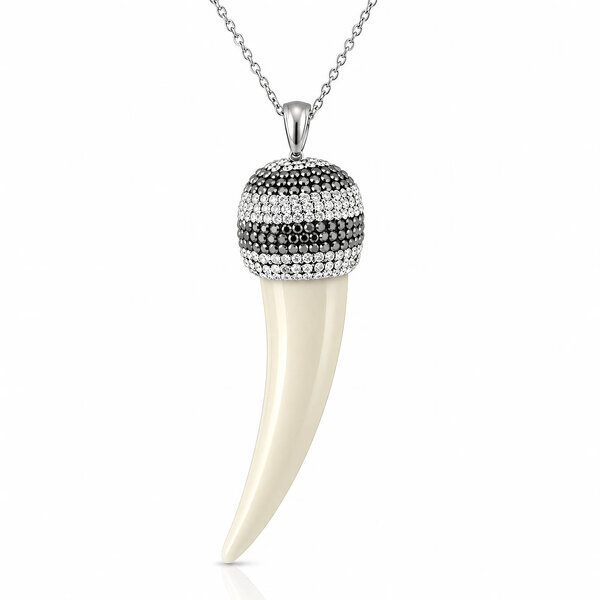 "Tusk" Necklace, Stainless Steel