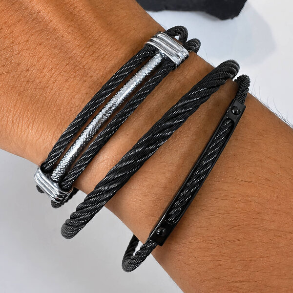 Men's Black PVD (TiCN) Stainless Steel Bracelet - Prime Code