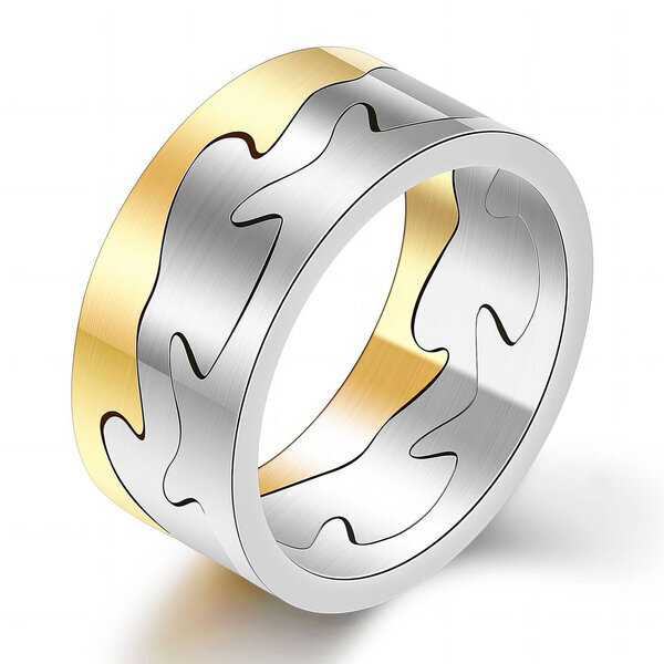 PVD Gold-Plated Stainless Steel Finger Ring - Prime Code