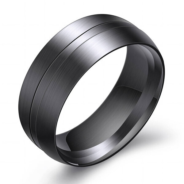 Men's Black PVD (TiCN) Stainless Steel Ring - Prime Code