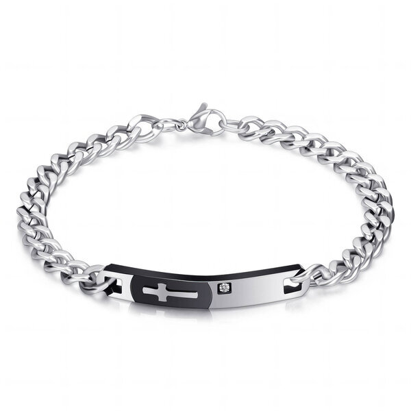 "Crosses" Bracelet, Stainless Steel