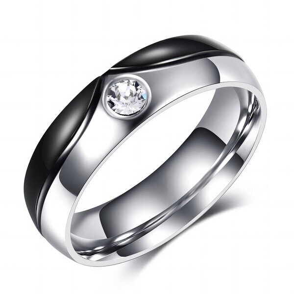 Black PVD (TiCN) Stainless Steel Finger Ring - Prime Code
