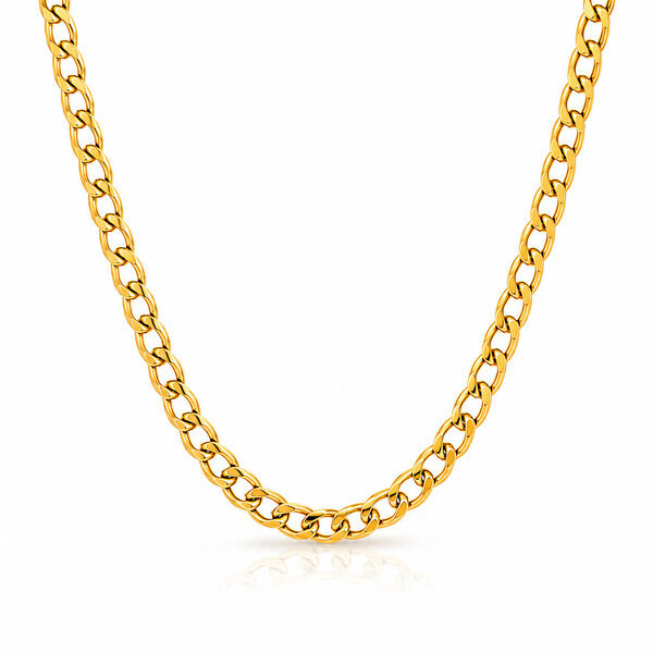 Necklace, 18K Gold Plated Steel