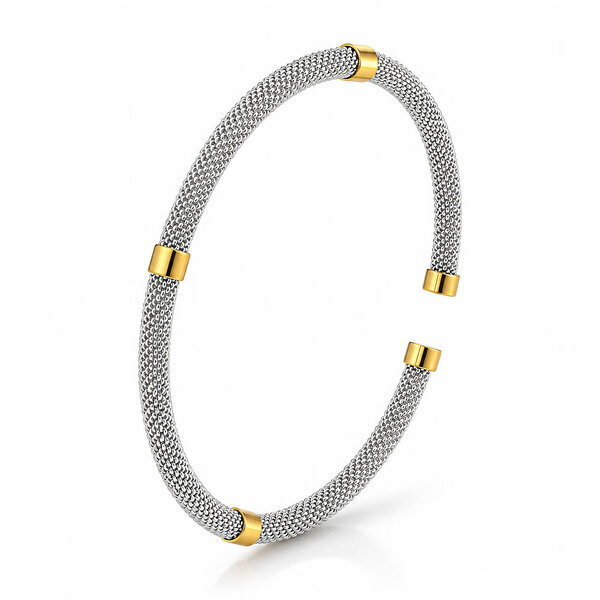 Bracelet, 18K Gold Plated Steel