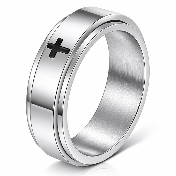 "Cross" Stainless Steel Finger Ring - Prime Code