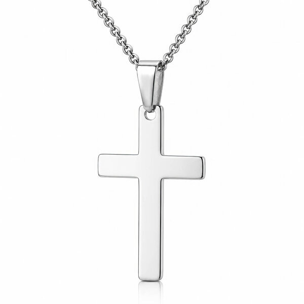 "Crosses" Necklace, Stainless Steel