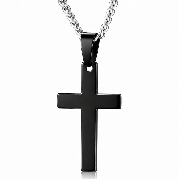 "Crosses" Necklace, Stainless Steel