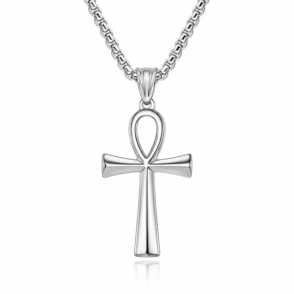 "Crosses" Necklace, Stainless Steel