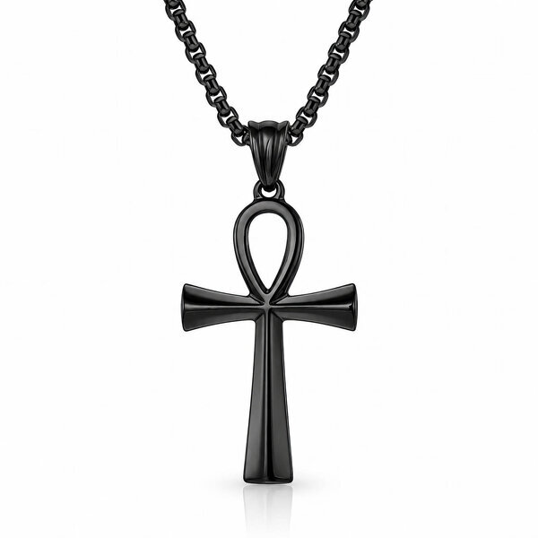 "Crosses" Necklace, Stainless Steel