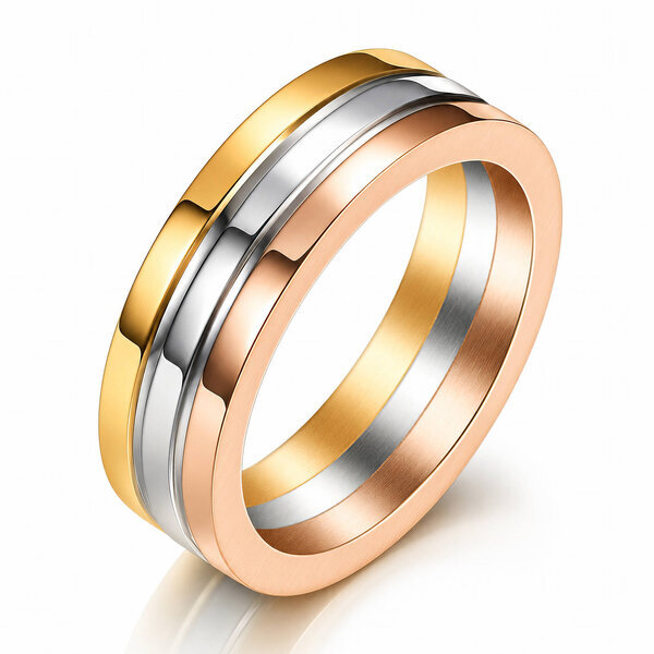 PVD Gold-Plated Stainless Steel Finger Ring - Prime Code