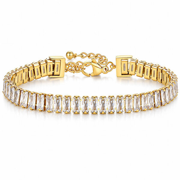 Bracelet, 18K Gold Plated Steel