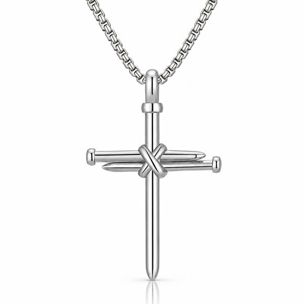 "Crosses" Necklace, Stainless Steel