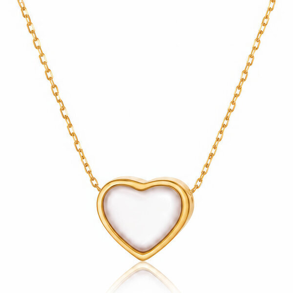 "Heart" PVD Gold-Plated Stainless Steel Necklace - Intensity