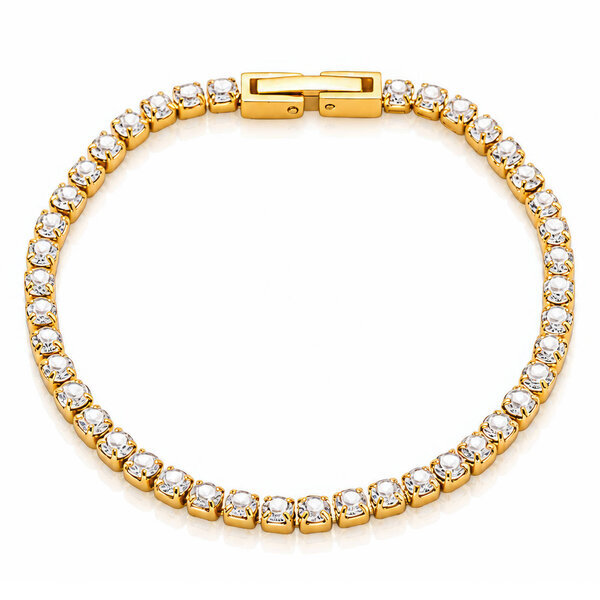 "Tennis" PVD Gold-Plated Stainless Steel Bracelet - Intensity