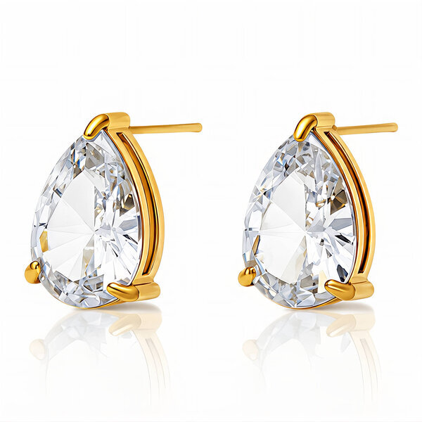 PVD Gold-Plated Stainless Steel Earrings - Intensity