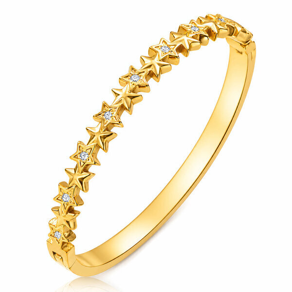 "Stars" PVD Gold-Plated Stainless Steel Bracelet - Intensity