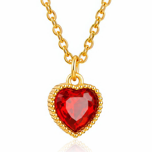 "Heart" PVD Gold-Plated Stainless Steel Necklace - Intensity
