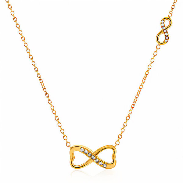 "Infinity" PVD Gold-Plated Steel Necklace - Intensity
