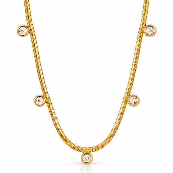 PVD Gold-Plated Stainless Steel Necklace - Intensity