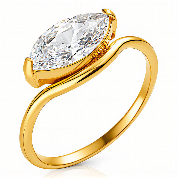 PVD Gold-Plated Stainless Steel Ring - Intensity