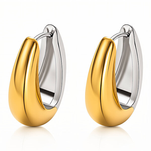 PVD Gold-Plated Stainless Steel Earrings - Intensity