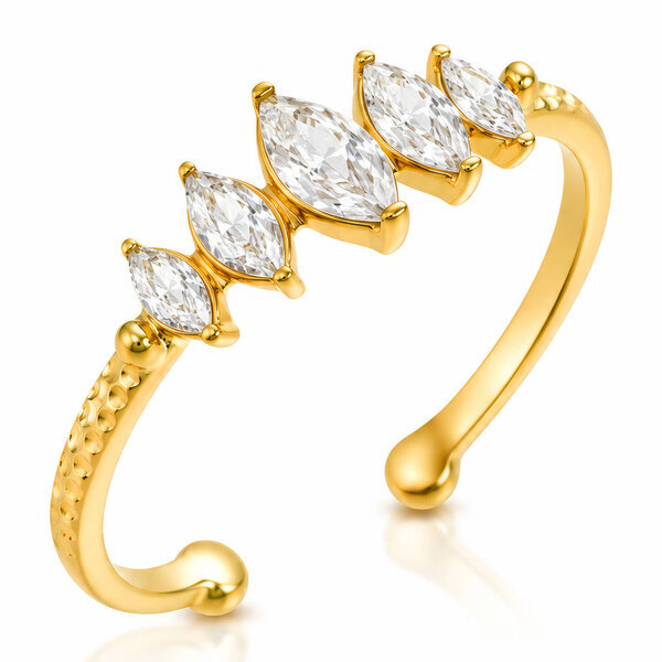 PVD Gold-Plated Stainless Steel Ring - Intensity
