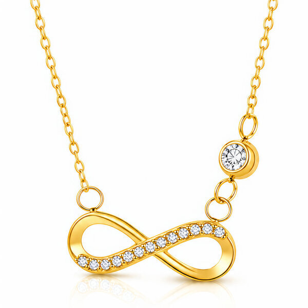 "Infinity" PVD Gold-Plated Stainless Steel Necklace - Intensity