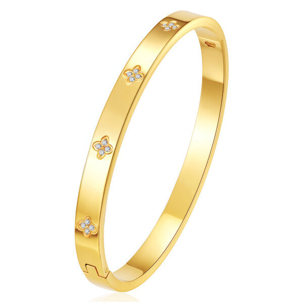 "Flower Meadow" PVD Gold-Plated Stainless Steel Bracelet - Intensity