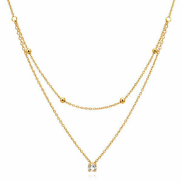 PVD Gold-Plated Stainless Steel Necklace - Intensity