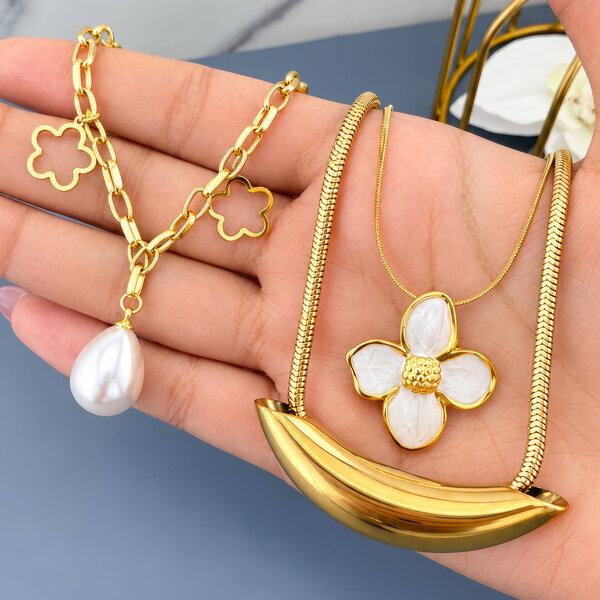PVD Gold-Plated Stainless Steel Necklace - Intensity