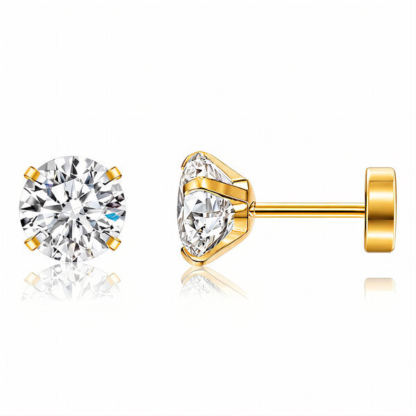 PVD Gold-Plated Stainless Steel Earrings - Intensity