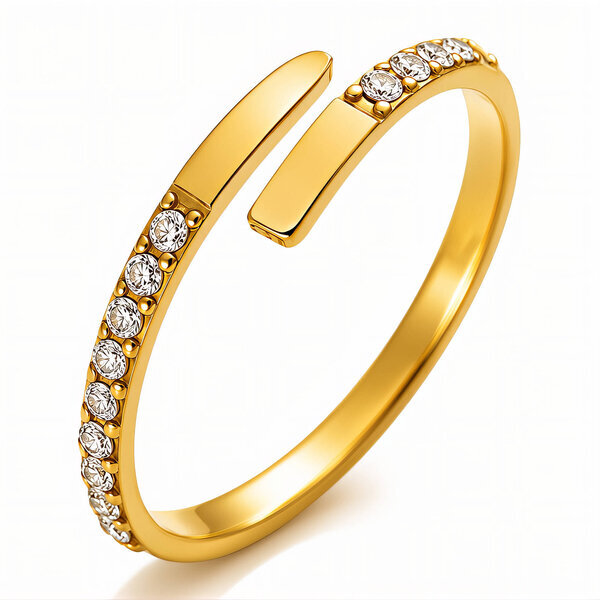 PVD Gold-Plated Stainless Steel Ring - Intensity