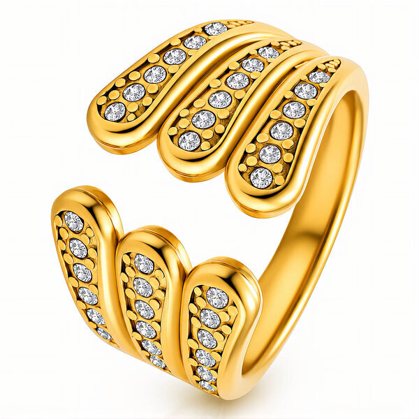 PVD Gold-Plated Stainless Steel Ring - Intensity