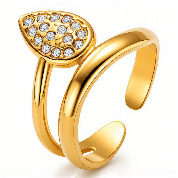 PVD Gold-Plated Stainless Steel Ring - Intensity