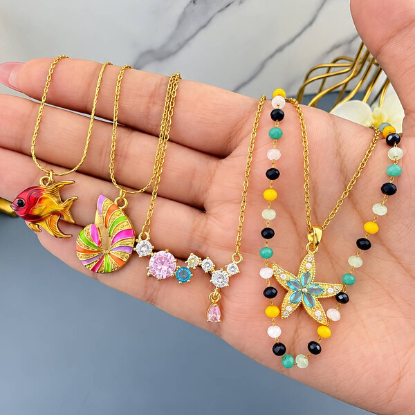 PVD Gold-Plated Brass Necklace - Intensity