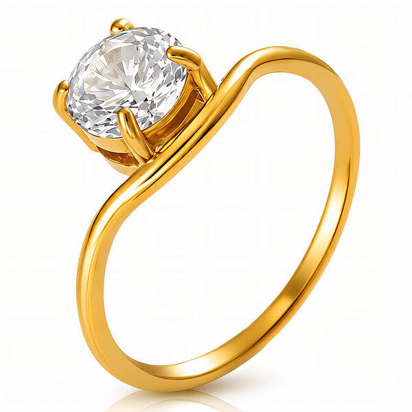 PVD Gold-Plated Stainless Steel Ring - Intensity