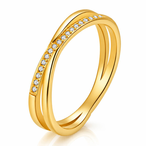 PVD Gold-Plated Stainless Steel Ring - Intensity
