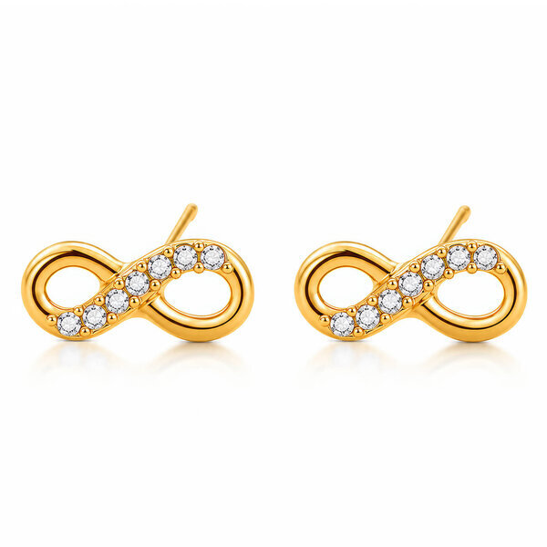 "Infinity" PVD Gold-Plated Steel Earrings - Intensity