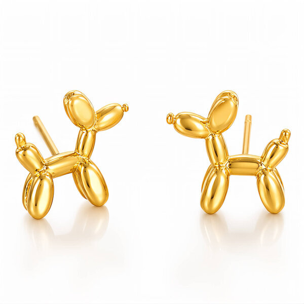 "Puppy" PVD Gold-Plated Stainless Steel Earrings - Intensity