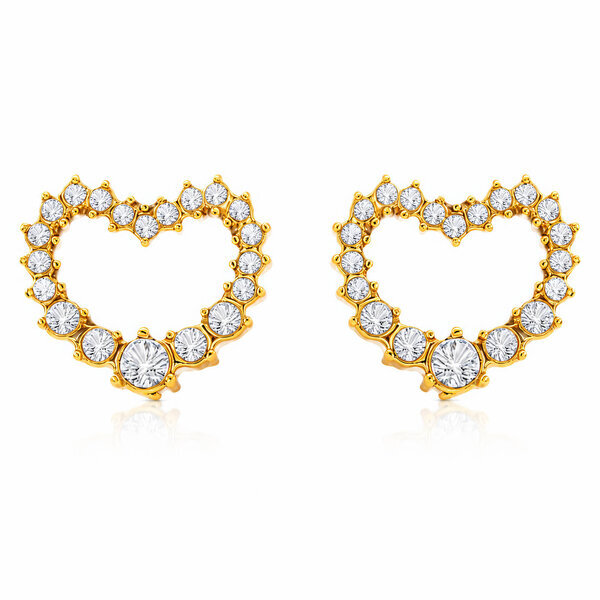 "Hearts" PVD Gold-Plated Steel Earrings - Intensity