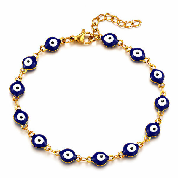 "Evil Eyes" PVD Gold-Plated Stainless Steel Bracelet - Intensity
