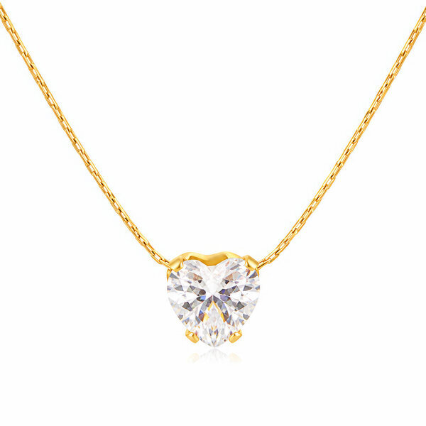 "Heart" PVD Gold-Plated Stainless Steel Necklace - Intensity