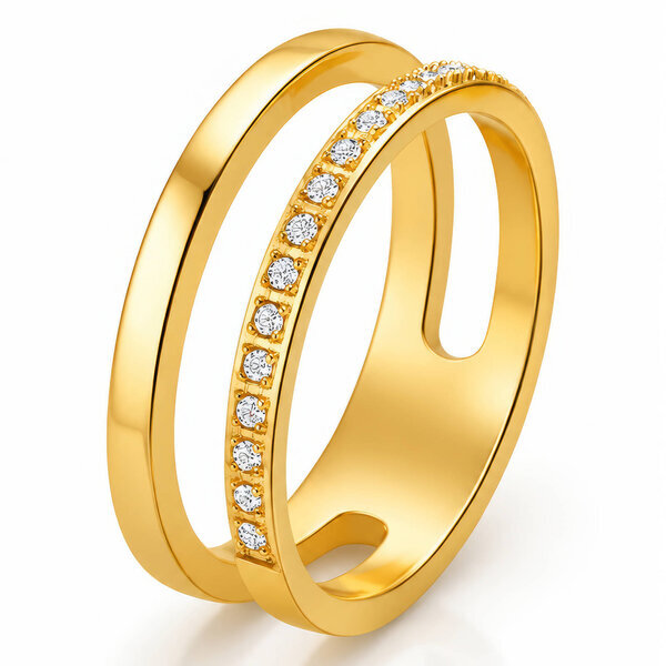 PVD Gold-Plated Stainless Steel Ring - Intensity