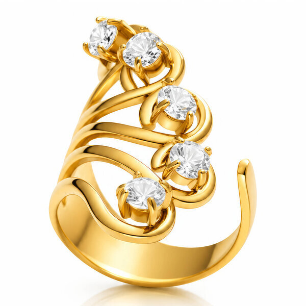 PVD Gold-Plated Stainless Steel Ring - Intensity