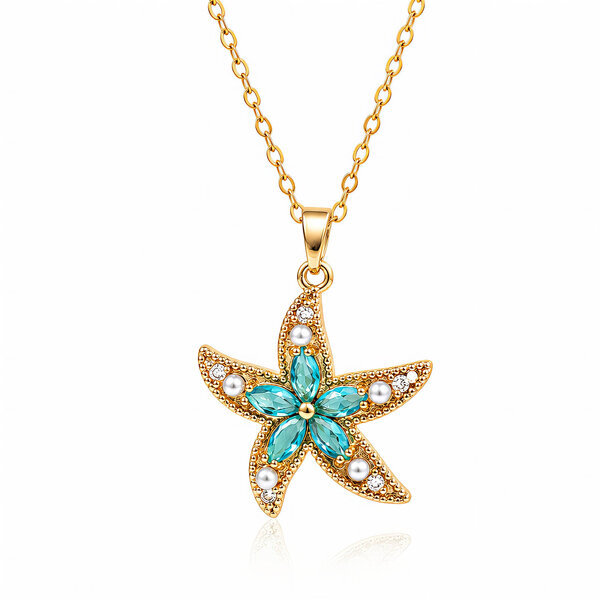 "Starfish" PVD Gold-Plated Stainless Steel Necklace - Intensity