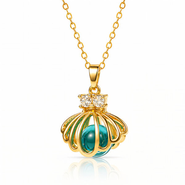 "Seashell" PVD Gold-Plated Steel Necklace - Intensity