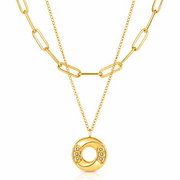 PVD Gold-Plated Stainless Steel Necklace - Intensity