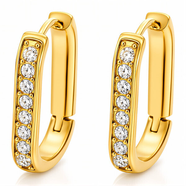 PVD Gold-Plated Stainless Steel Earrings - Intensity