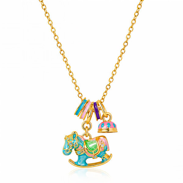 "Rocking horse" PVD Gold-Plated Brass Necklace - Intensity