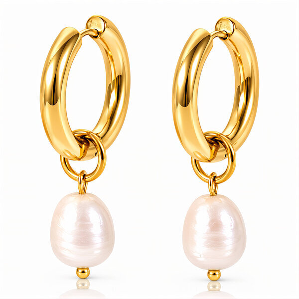 PVD Gold-Plated Stainless Steel Earrings - Intensity